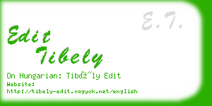 edit tibely business card